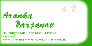 aranka marjanov business card